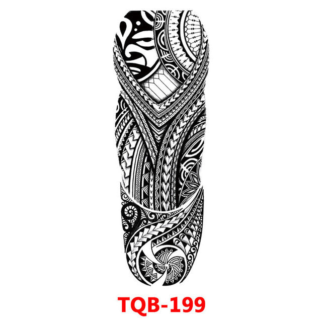 Waterproof Temporary Tattoo Sticker - Totem Geometric Full Arm Collection - AntiGreed Store