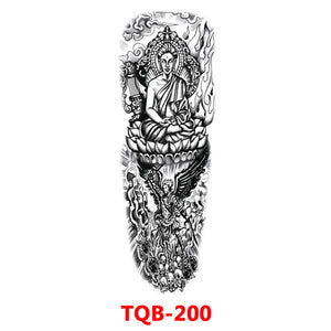 Waterproof Temporary Tattoo Sticker - Totem Geometric Full Arm Collection - AntiGreed Store