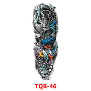 Waterproof Temporary Tattoo Sticker - Totem Geometric Full Arm Collection - AntiGreed Store