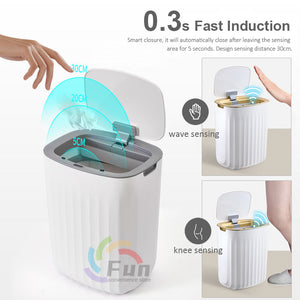 Smart Inductive Trash Can With Motion Sensor - Automatic Opening, Waterproof, UV Sterilization, and Stylish Design for Every Room - AntiGreed Store