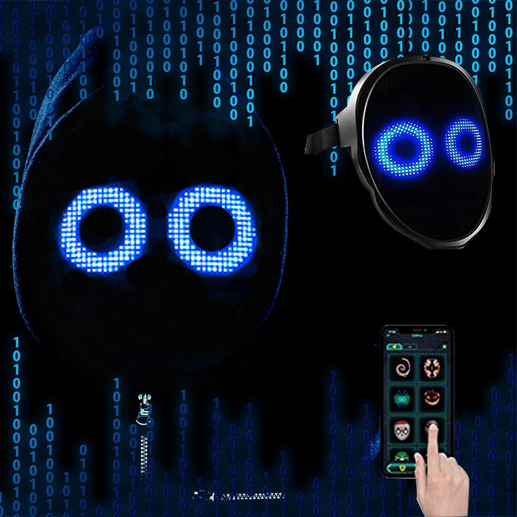 Halloween Face Masks Full Color LED Luminous Mask Face Changing Mask Party Bar Props - AntiGreed Store