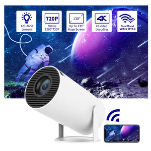 Portable Video Projector For Home & Outdoor Use (180° Projection Angle) - AntiGreed Store