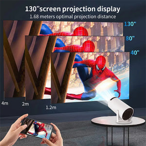 Portable Video Projector For Home & Outdoor Use (180° Projection Angle) - AntiGreed Store