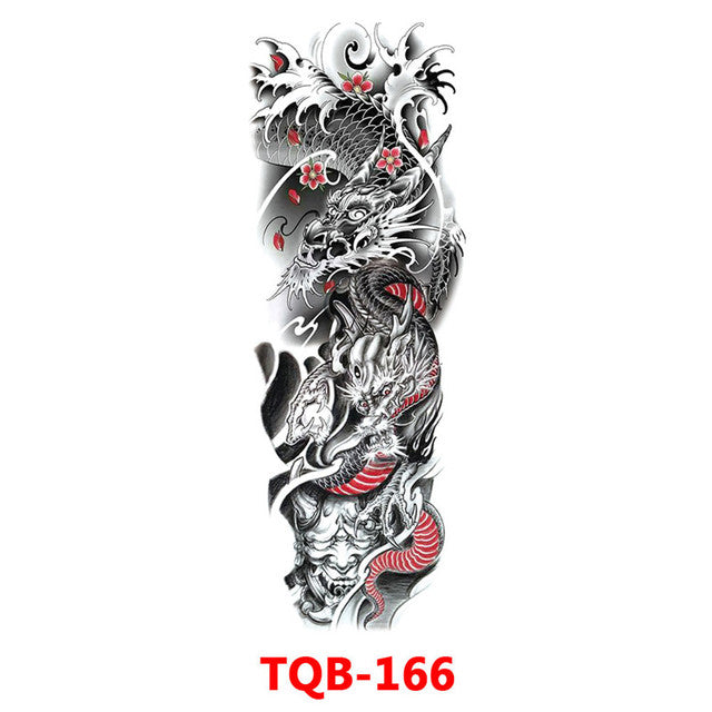 Waterproof Temporary Tattoo Sticker - Totem Geometric Full Arm Collection - AntiGreed Store