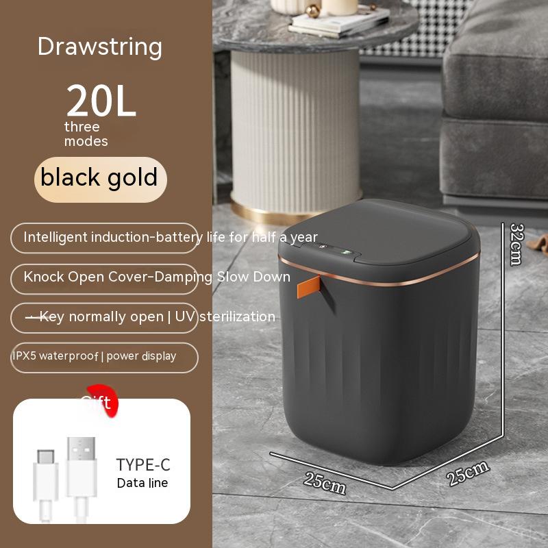 Trash Can Garbage Smart Sensor Automatic Induction Waterproof Bin with