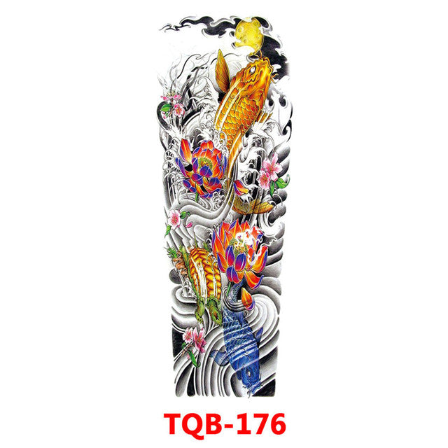 Waterproof Temporary Tattoo Sticker - Totem Geometric Full Arm Collection - AntiGreed Store