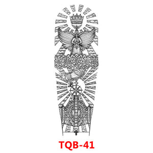 Waterproof Temporary Tattoo Sticker - Totem Geometric Full Arm Collection - AntiGreed Store