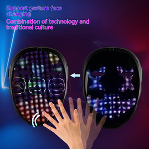 Halloween Face Masks Full Color LED Luminous Mask Face Changing Mask Party Bar Props - AntiGreed Store