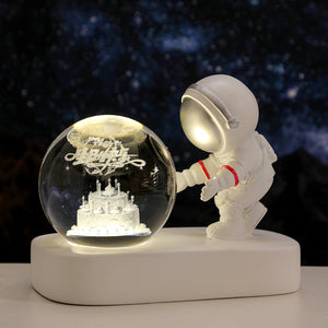Glowing Planetary Galaxy Astronaut Crystal Ball Night Lights - AntiGreed Store