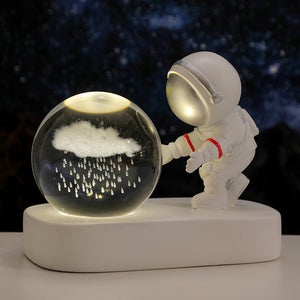 Glowing Planetary Galaxy Astronaut Crystal Ball Night Lights - AntiGreed Store