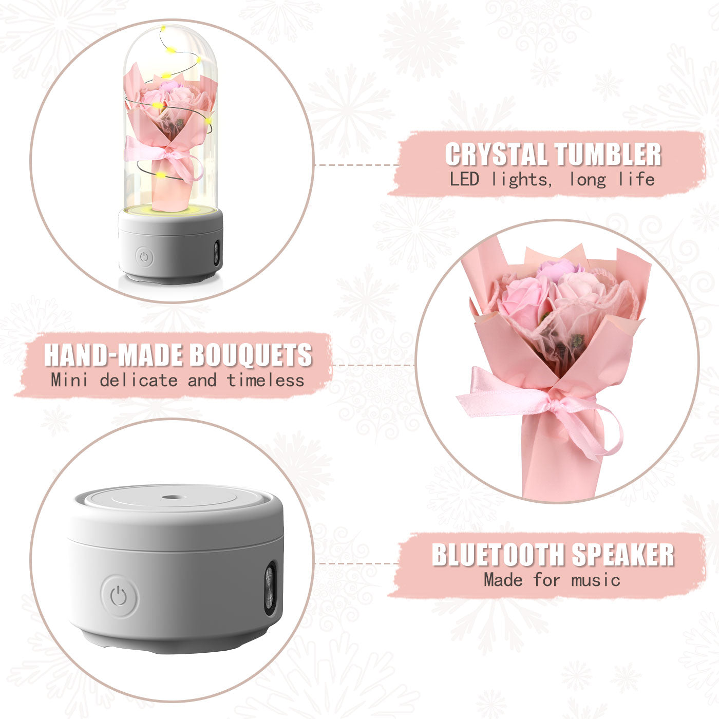 Illuminate Love and Harmony with the 2-in-1 Bouquet LED Light and Bluetooth Speaker - AntiGreed Store