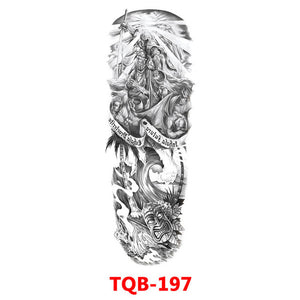 Waterproof Temporary Tattoo Sticker - Totem Geometric Full Arm Collection - AntiGreed Store