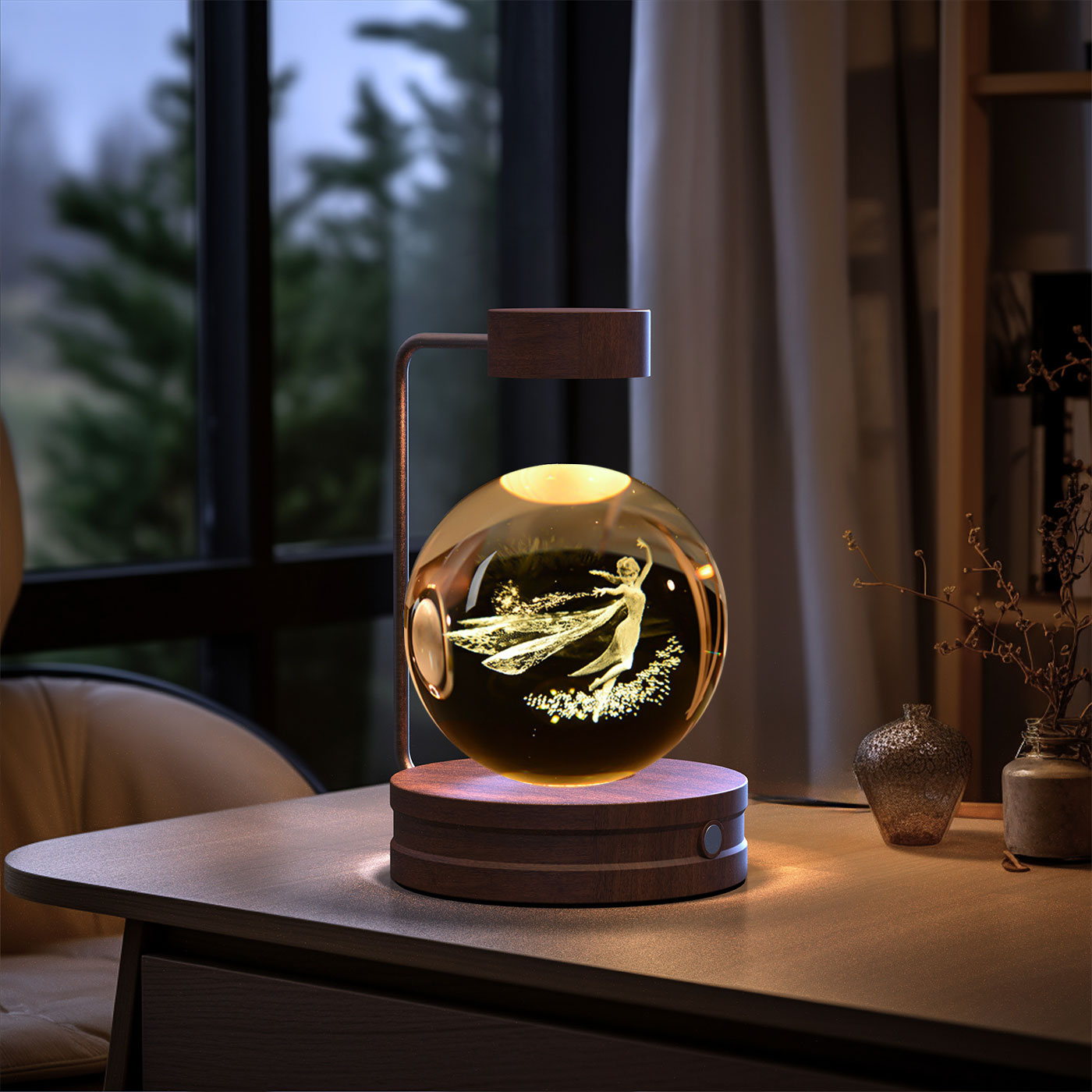 Crystal Ball Cosmic Dinosaur Night Light - Warm, Romantic, and Artistic Bedside Lamp - AntiGreed Store