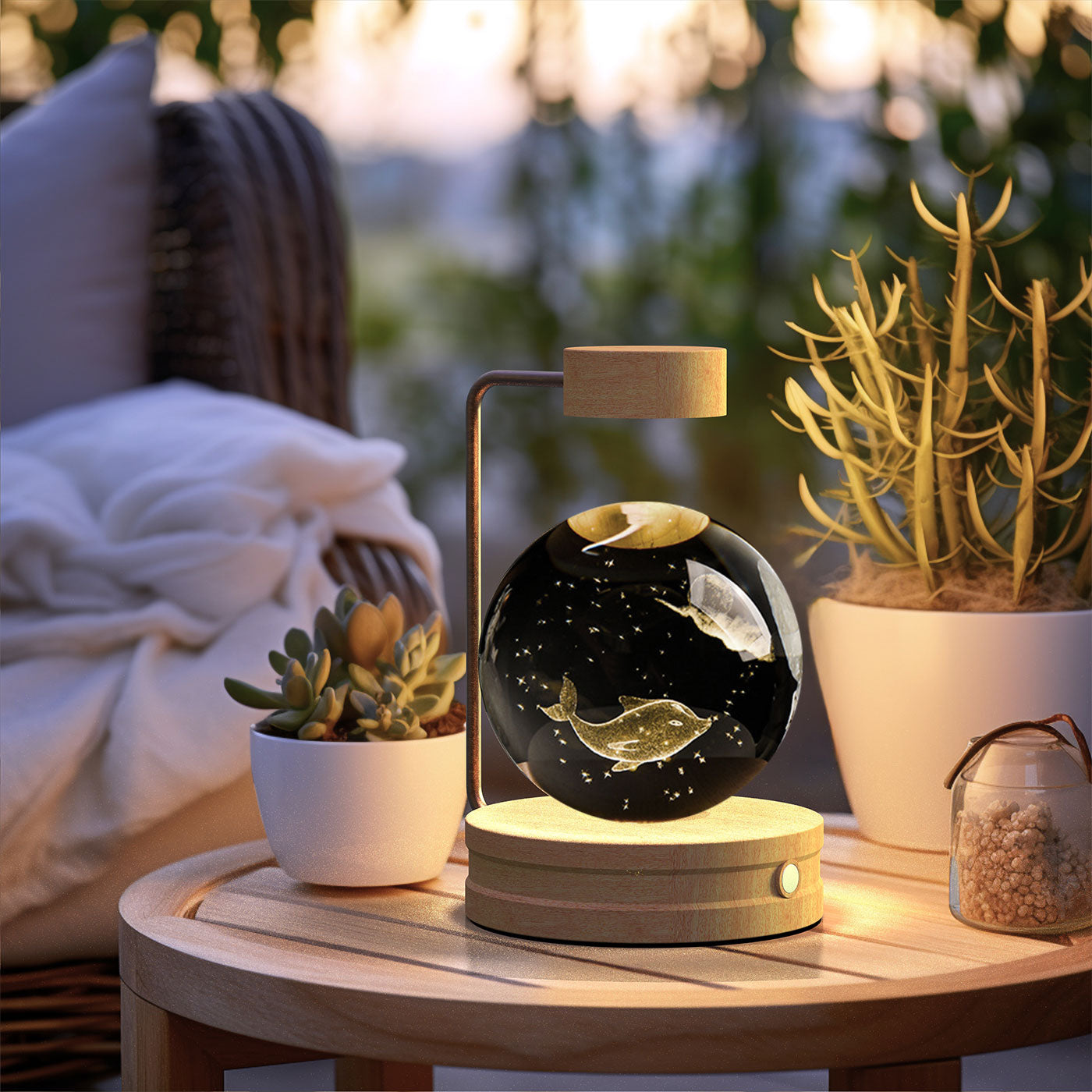 Crystal Ball Cosmic Dinosaur Night Light - Warm, Romantic, and Artistic Bedside Lamp - AntiGreed Store