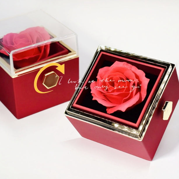 Rotating Soap Flower Rose | Gift Box - AntiGreed Store