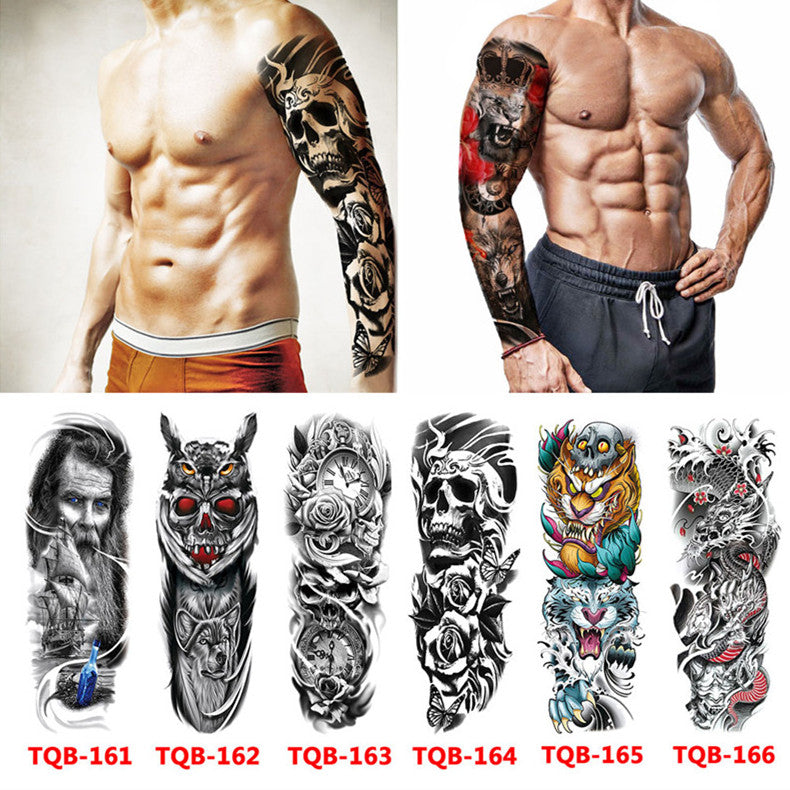 Waterproof Temporary Tattoo Sticker - Totem Geometric Full Arm Collection - AntiGreed Store